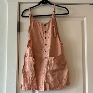 Urban Outfitters Pink Romper/Overalls (perfect beach cover up!)